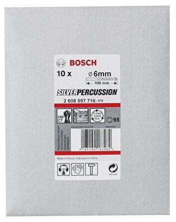 Bosch cyl-3 6x100 mm 10'lu Paket Beton Matkap Ucu 2608597716